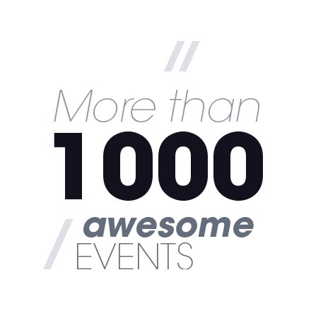 More than 1 000 awsome Events